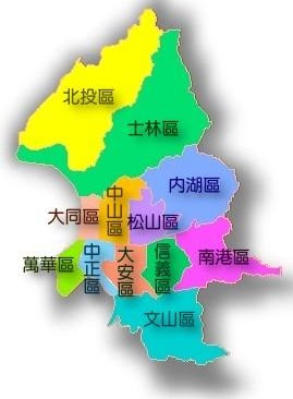 台北市行政區圖